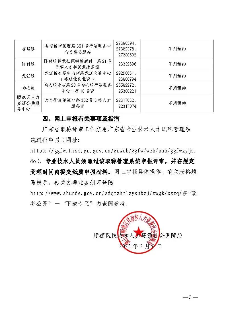 [佛山市]2024年度順德區(qū)建筑專業(yè)中初級職稱材料受理的通知